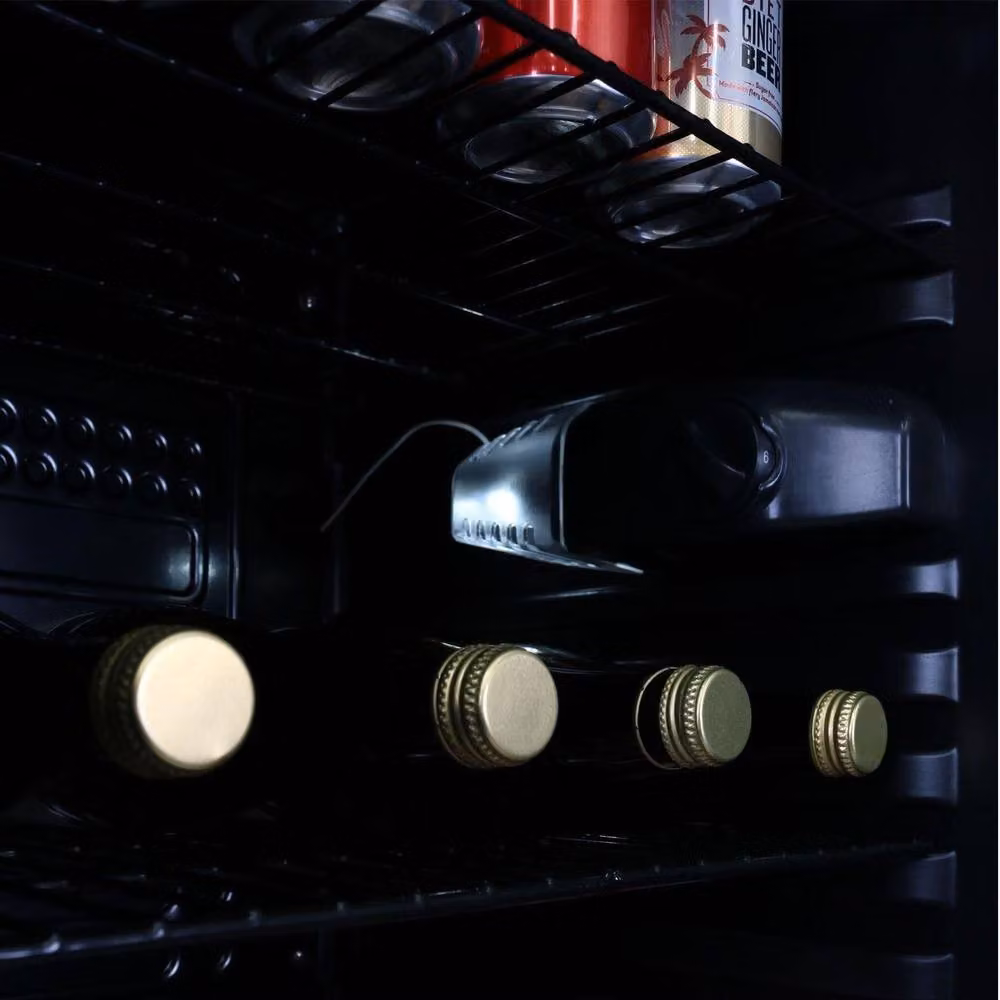 SIA DC1BL Under Counter Drinks Fridge and Beer or Wine Cooler with Glass Door, Black, 118L, W/D/H: 53.5 x 49.5 x 84.5 cm – 4