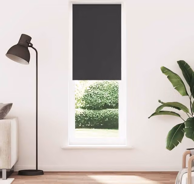 Berkfield Home Blackout Roller Blind, Black, W: 70 cm, H: 210 cm, Polyester