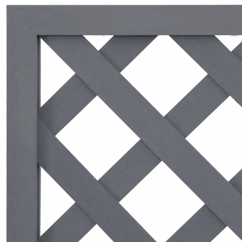 Berkfield Home Trellis Planters, 2 Pack, Grey WPC, W: 65 cm, D: 33 cm, H: 135 cm – 4