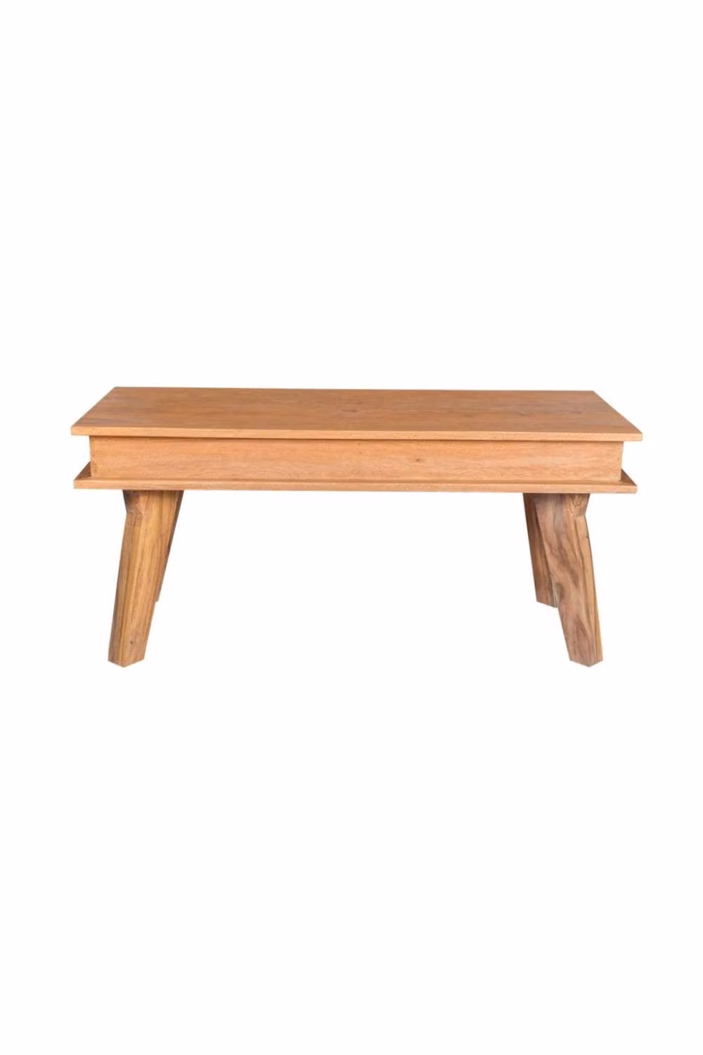 IH Design Classic Style Solid Sheesham Wood Dining Bench, Light Brown, W/D/H: 100 x 40 x 45 cm – 2