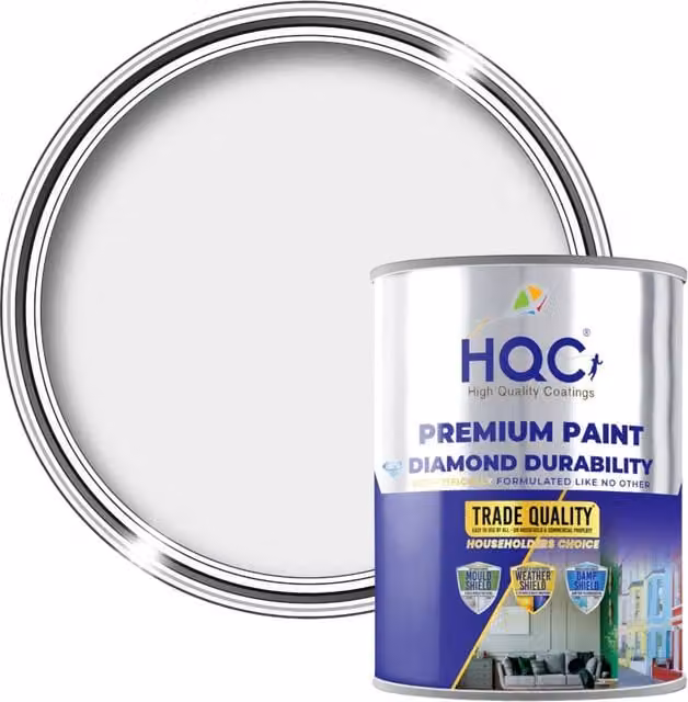 HQC Paints Weatherproof Water-Based Garden Paint for Wood in Grey, 1 l