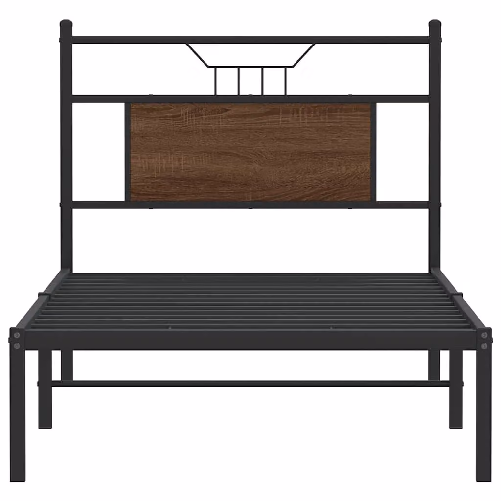 Berkfield Home Bed Frame in Brown Oak, W/D/H: 90 x 200 cm – 3