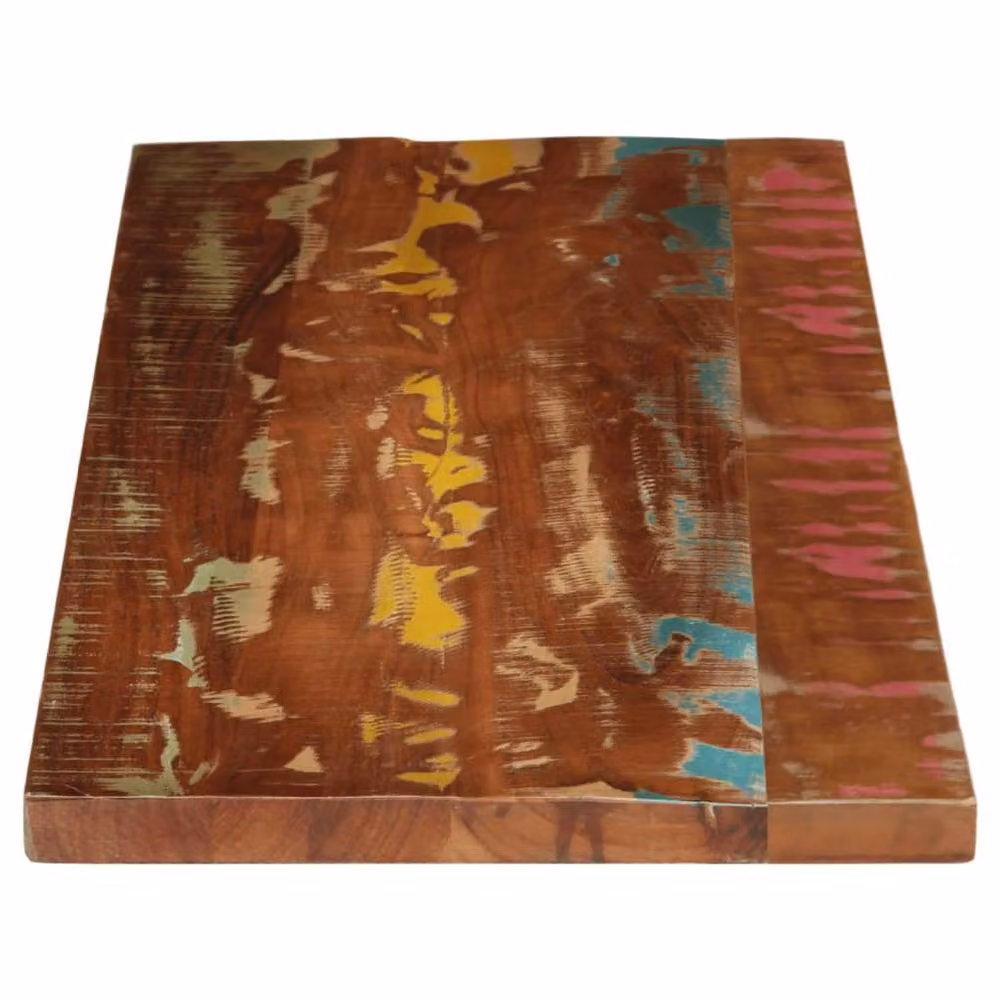Berkfield Home Rectangular Solid Reclaimed Wood Table Top, Brown, W: 140 cm, D: 60 cm, H: 2.5 cm – 3