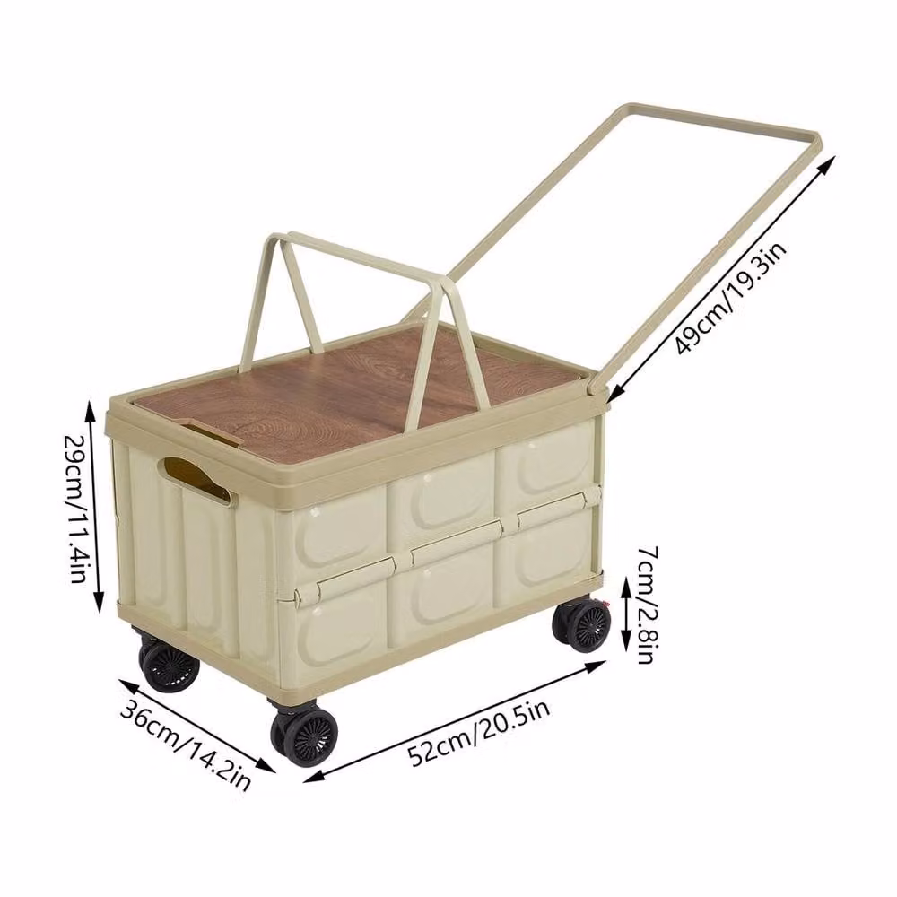NESTLUNE 55L Foldable Outdoor Organizer in Beige – 2