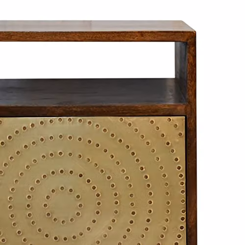 Artisan Zen Bedside Table in Brown and Gold – 3
