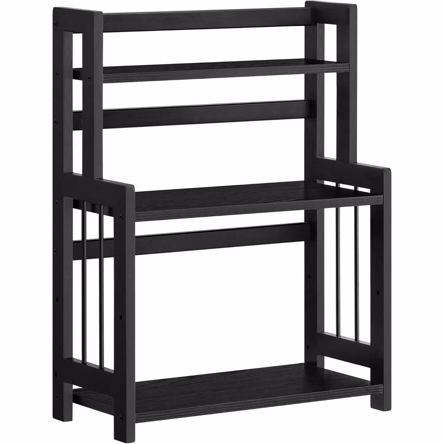 SONGMICS Premium 3 Tier Bamboo Countertop Storage Organiser in Black – 3