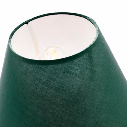 Happy Homewares Classic Cone Fabric Lampshade in Green and White, W/D/H: 13 x 13 x 20 cm – 4