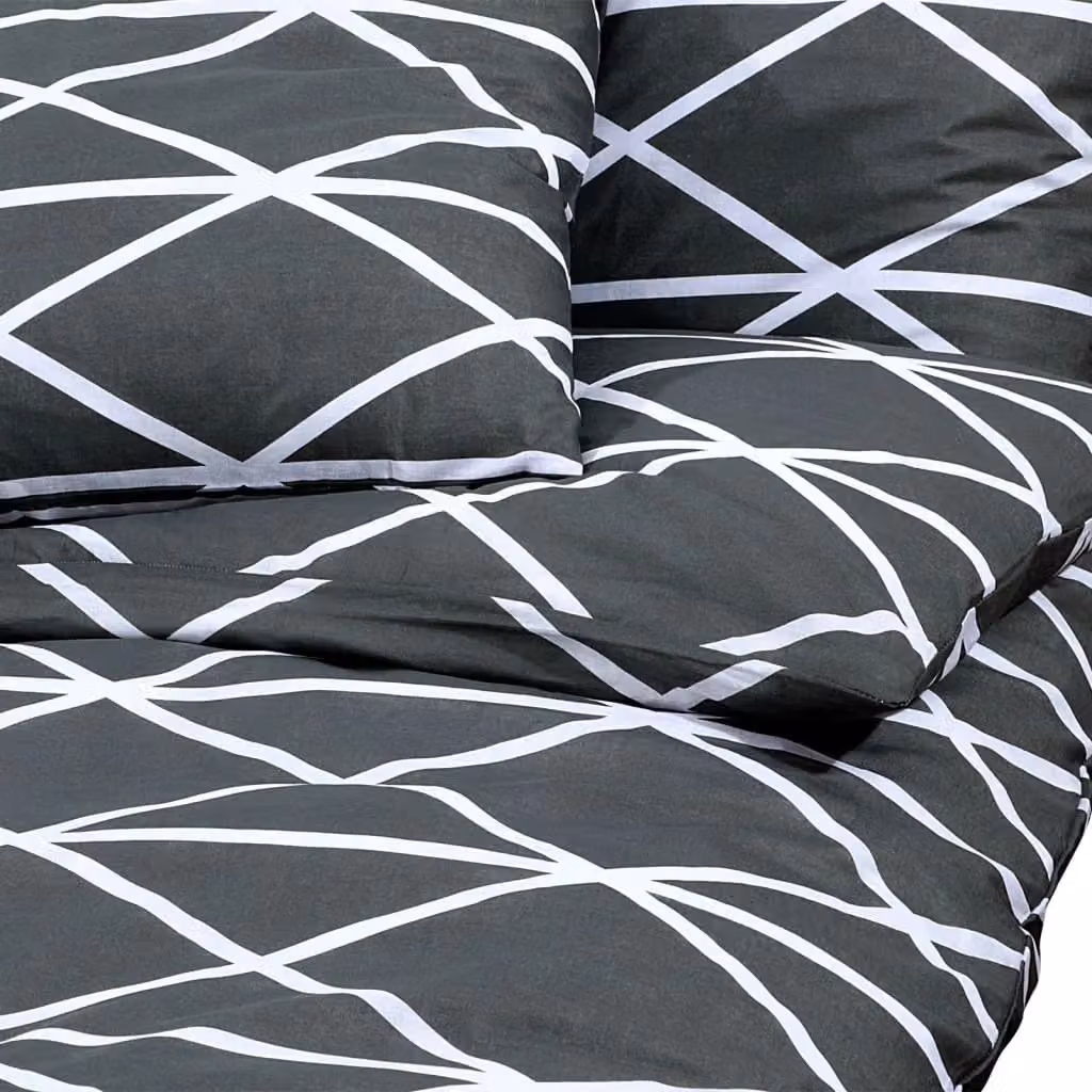 Berkfield Home Grey Cotton Duvet Cover and Pillowcase Set, 135 x 200 cm – 3