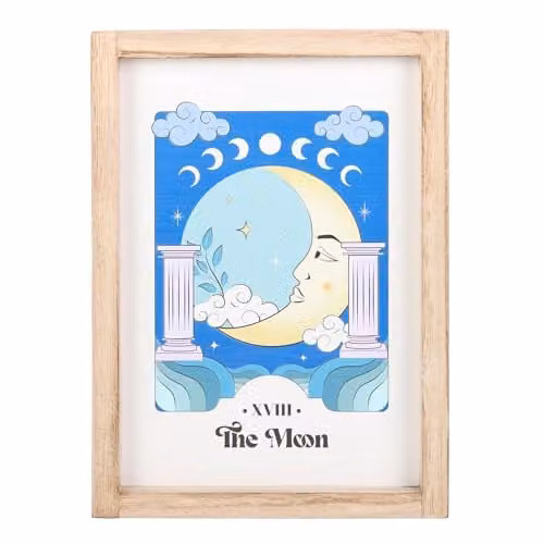 Something Different Wholesale Moon Phases Framed Wall Print in Blue