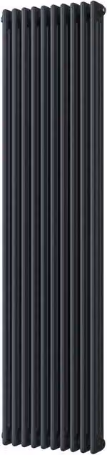 UK Radiators Alpha 3 Column Vertical Traditional Cast-Iron Style Radiator in Anthracite, H 1800 mm x W 465 mm – 1