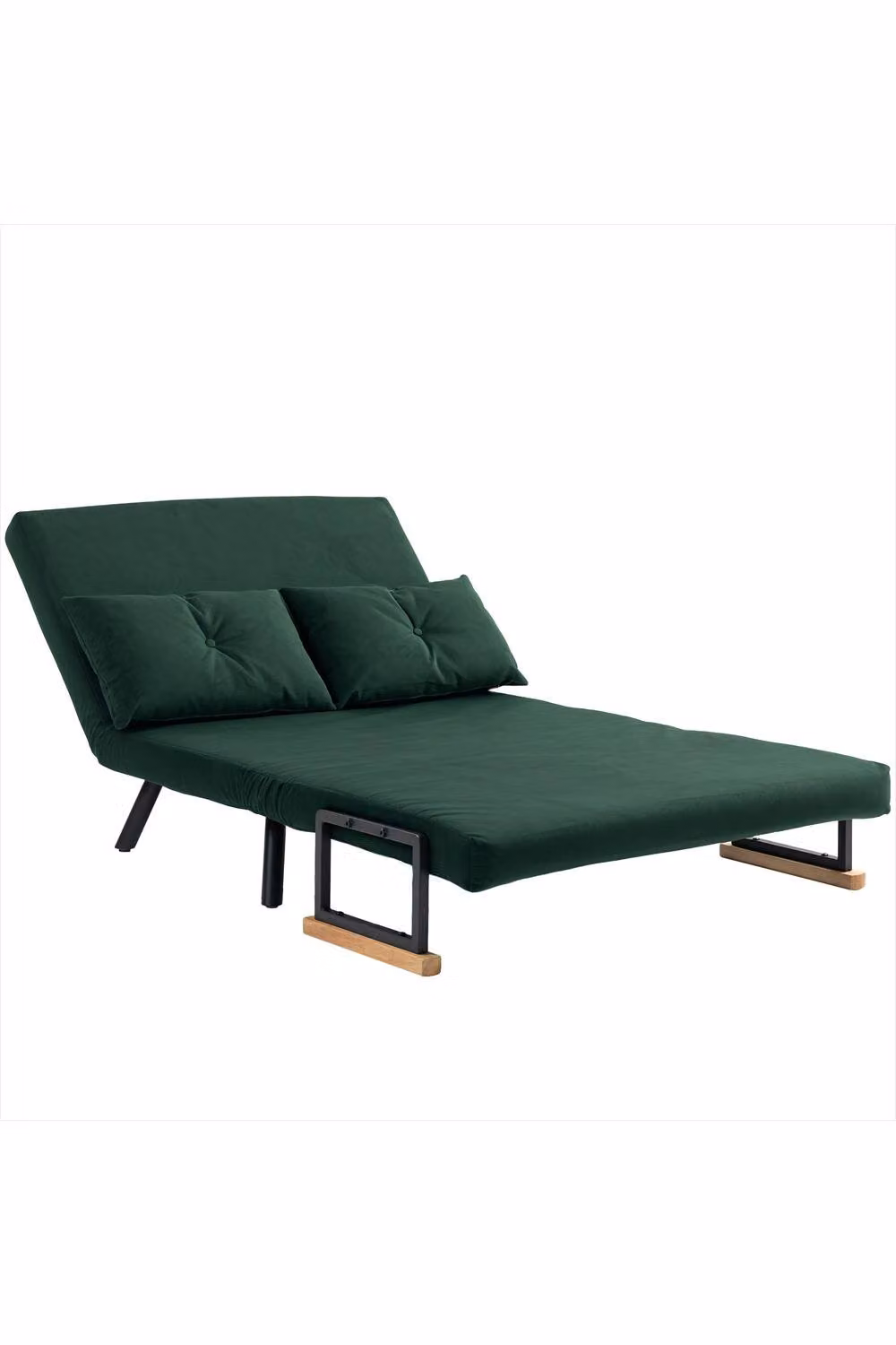 ERGOVEXA 4-in-1 Velvet Click-Clack Double Sofa Bed with Scatter Cushions, Green – 2