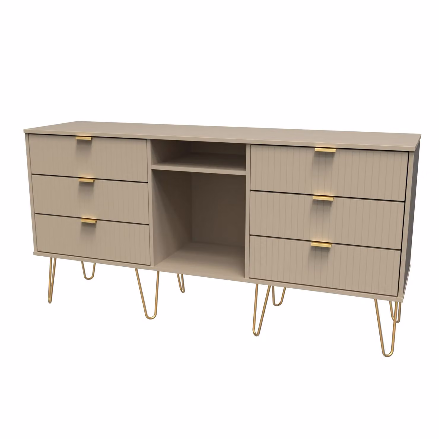 2 U Bexley Ready Assembled 6 Drawer Sideboard in Light Brown – 2