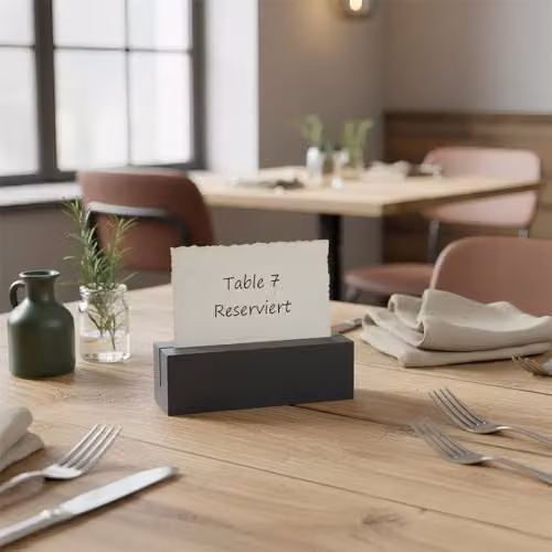 Argon Tableware Natural Slate Sign Holder in Grey or Black, 9 cm – 5
