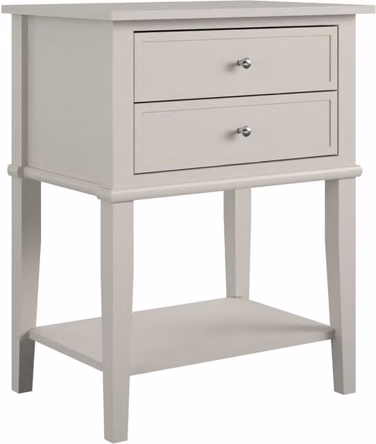 Franklin Square Accent Table in Beige and Grey, Height: 71.8 cm