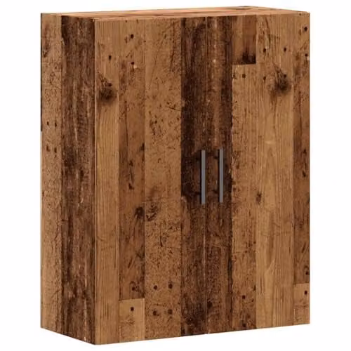 vidaXL Wall Mounted Cabinet in Rustic Brown Wood, W/D/H: 69.5 x 34 x 90 cm