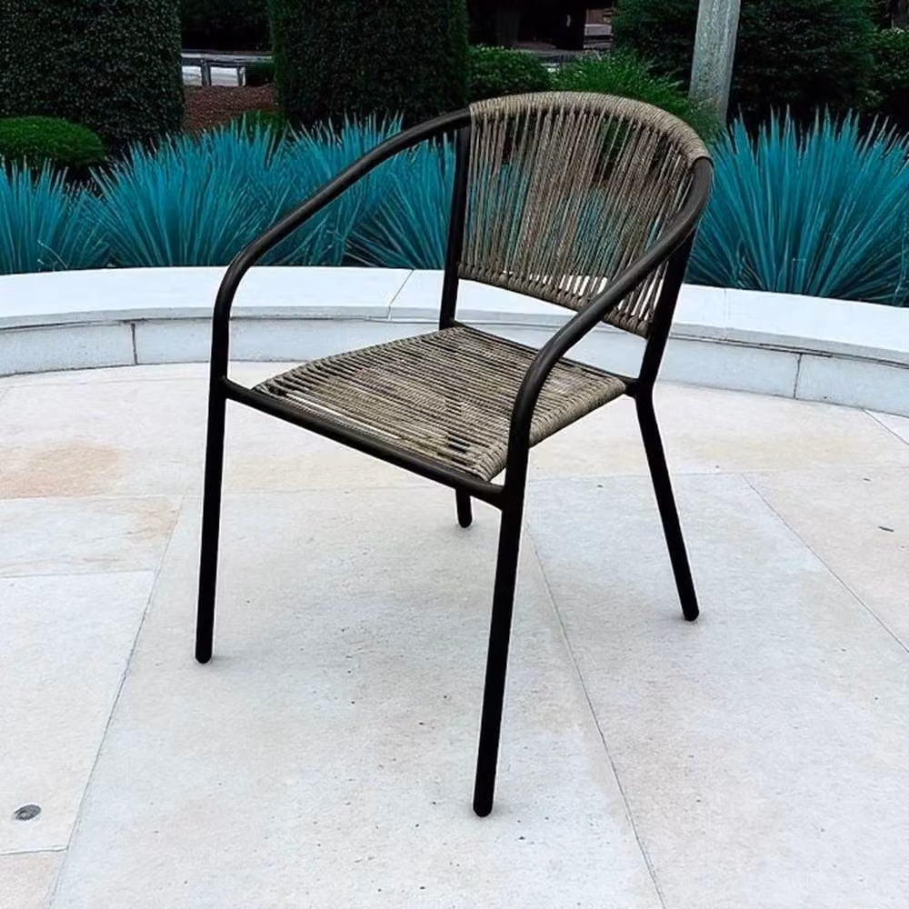 Kelvenix Pack of 2 Grey Modern Garden and Terrace Chairs – 5