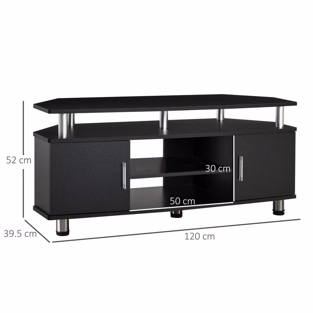Wyld Haus Zisaba Mika Black TV Unit for up to 55 inch Screens, Width: 120 cm – 4