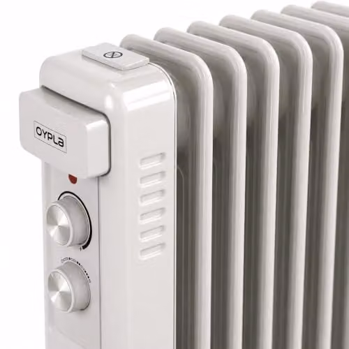 Oypla 2000W 9 Fin Portable Oil Filled Radiator Electric Heater, White – 5