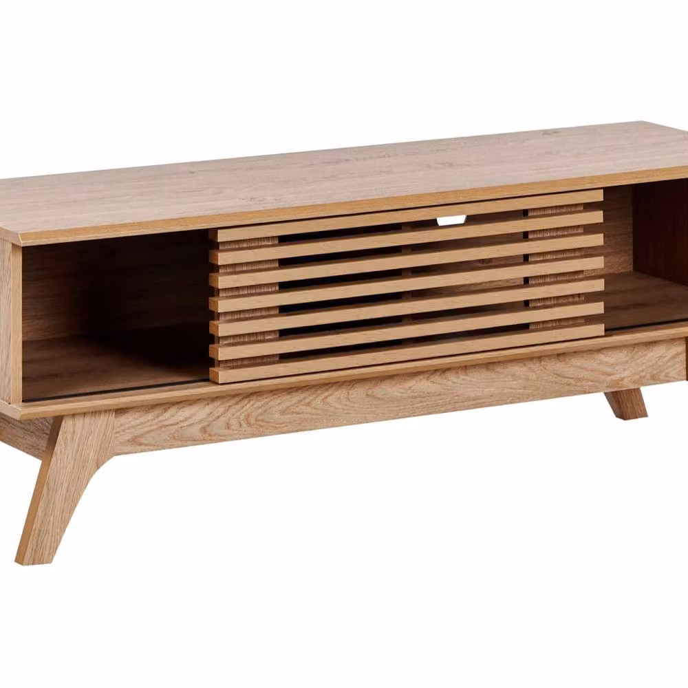 Wyld and Coco Modern Brown TV Stand with Cable Management and Storage – 2