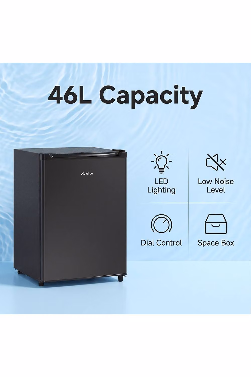 Living and Home 46L Freestanding Upright Freezer in Black – 2