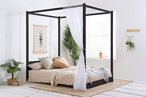 Birlea Darwin Black Four Poster King Size Solid Wood Bed Frame – 2