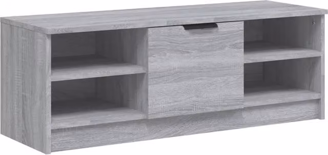 Berkfield Home Grey Sonoma TV Cabinet in MDF, W: 102 cm, D: 35.5 cm, H: 36.5 cm