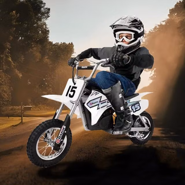 Razor Dirt Rocket MX400 24 Volt Electric Ride-On Vehicle in White