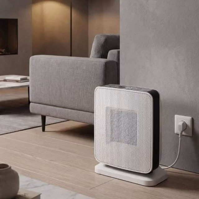 Garden Greatness Electricals Ceramic Compact Fan Heater in White and Multicolour