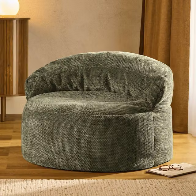 ICON Orb Accent Chair in Green Fabric – 1