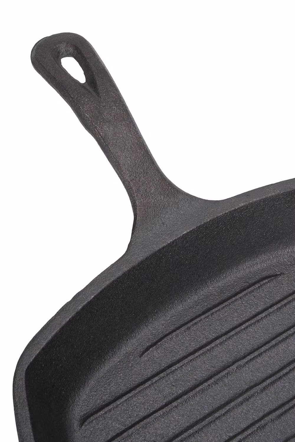 Garden Sanctuary Rectangular Uncoated Cast Iron Grill Pan in Black – 5