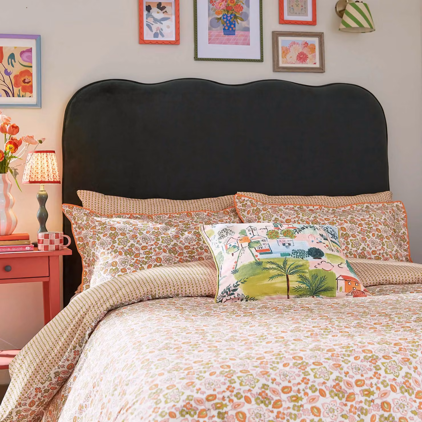 Land & Shore Rudie Single Duvet Cover and Pillowcase Set, Multicolour Floral Cotton – 2