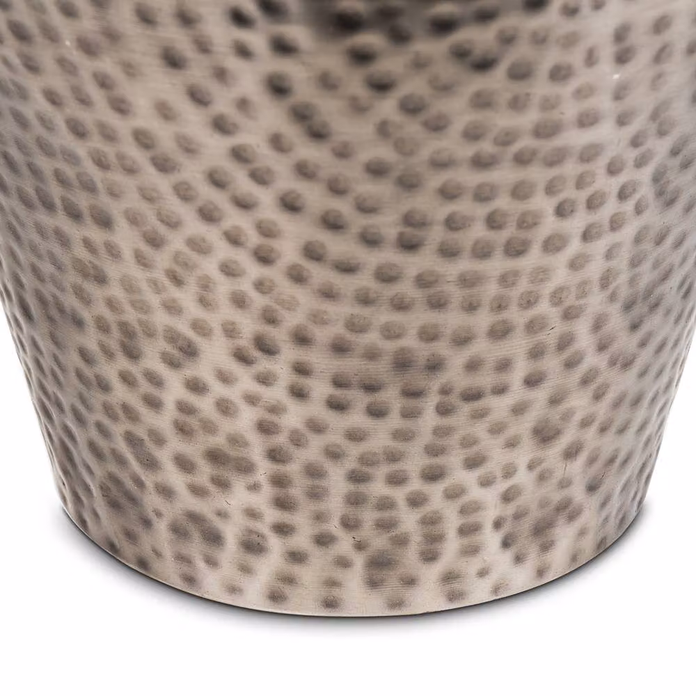 Elm Home And Garden Modern Round Metal Table Lamp in Grey and Silver – 2
