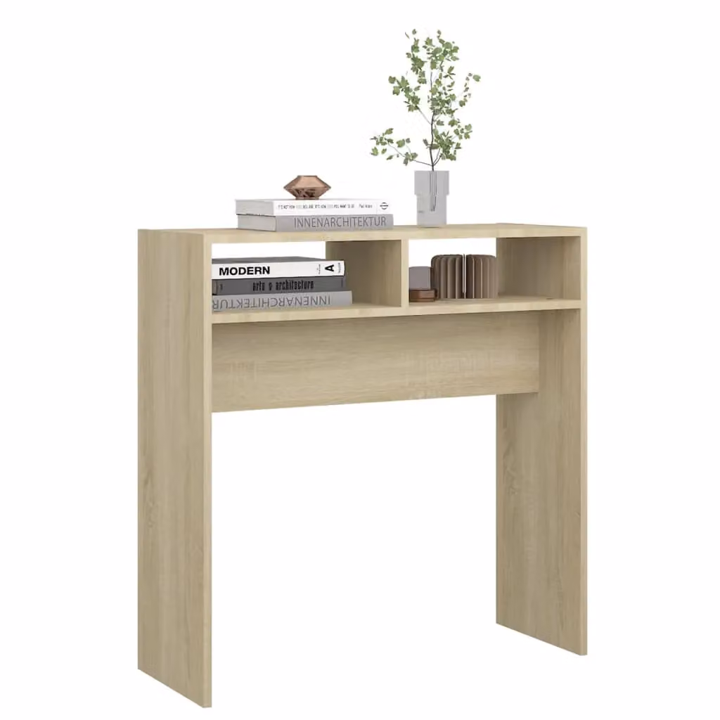 Berkfield Home Sonoma Oak Console Table in Brown, W/D/H: 78 x 30 x 80 cm – 3
