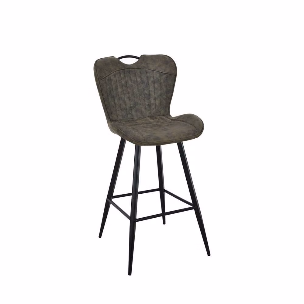 Jaipur Furniture Ltd Mala Bar Fabric Chairs Set of 2 in Green and Black, W50 x D61 x H107 cm – 2