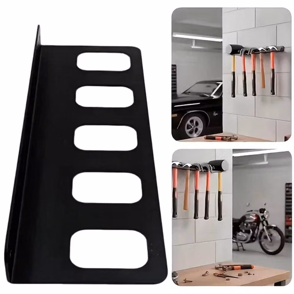 NESTLUNE Wall Mounted Heavy Duty Hammer Frame Tool Frame in Black W: 52 cm, H: 1000 cm – 5