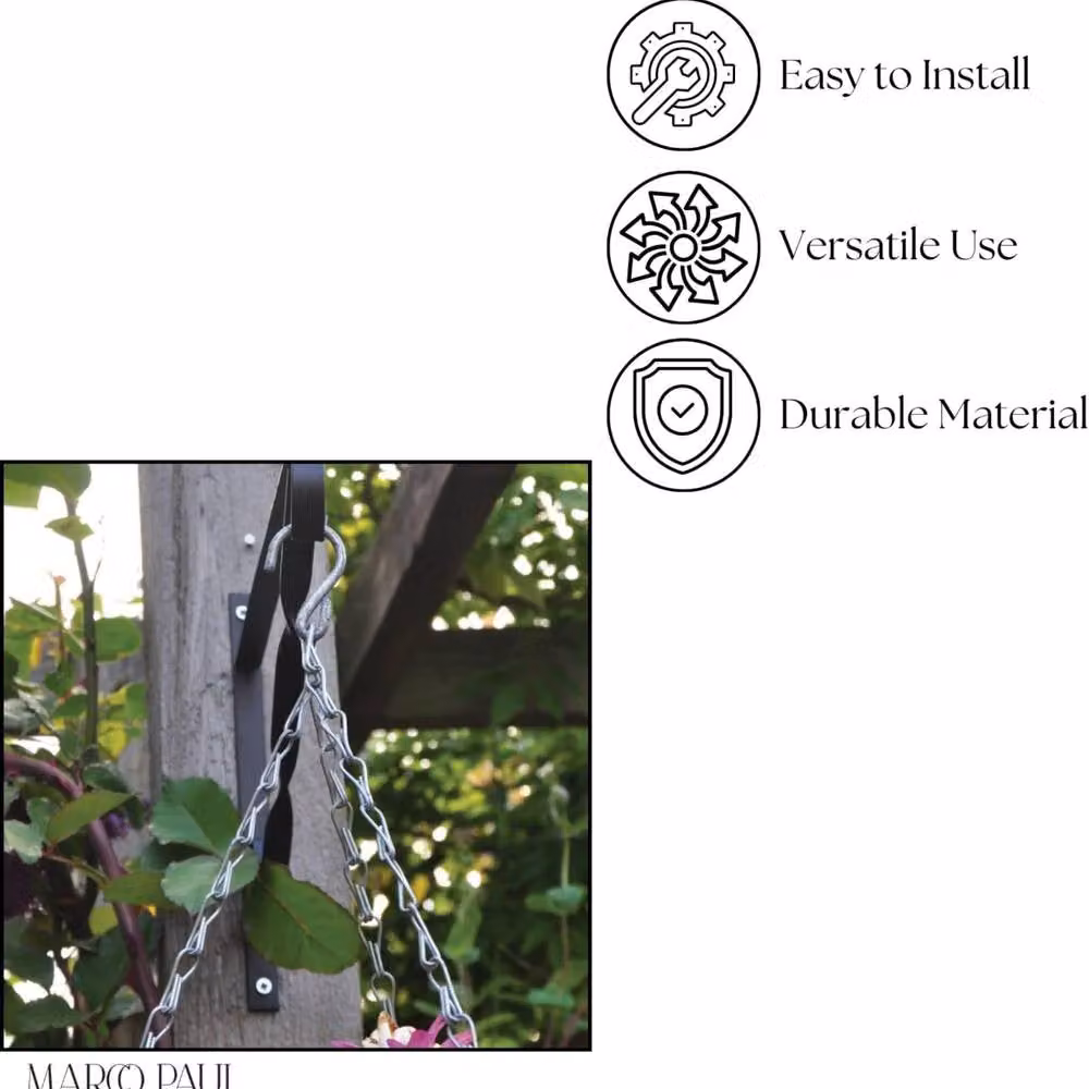 Marco Paul 3 Way Silver Galvanised Metal Hanging Basket Chain – 5