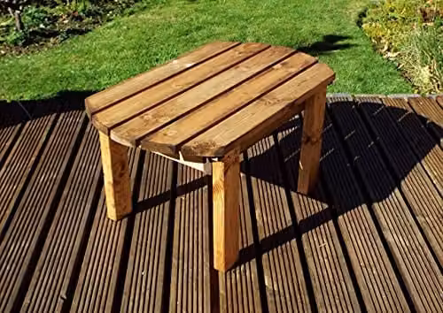 Charles Taylor Traditional Brown Treated Hardwood Drop Leaf Garden Coffee Table – 2
