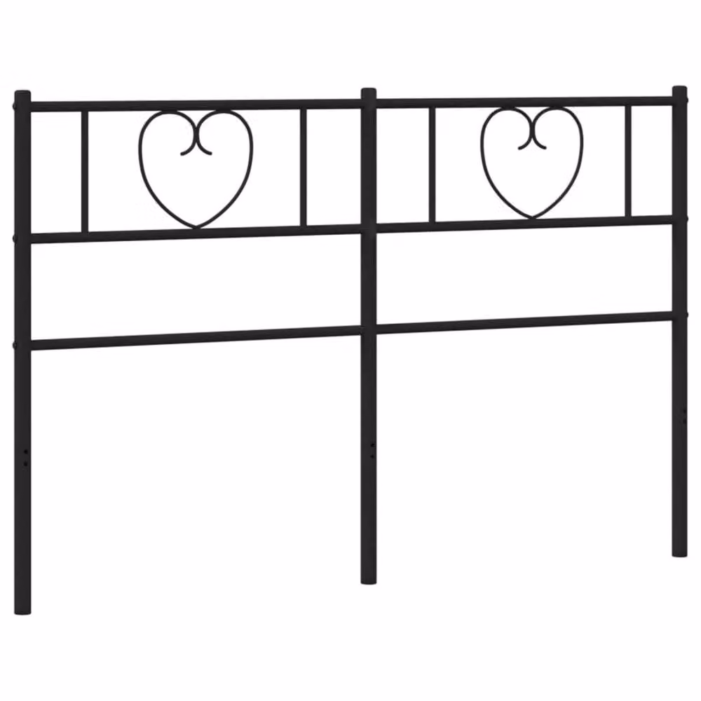 Berkfield Home Classic Metal Headboard in Black, Width: 150 cm – 2