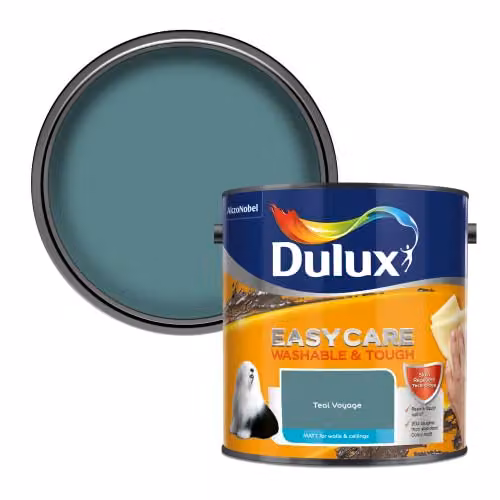 Dulux Matt Dispersion Paint in Petrol Blue, 2.5L – 1