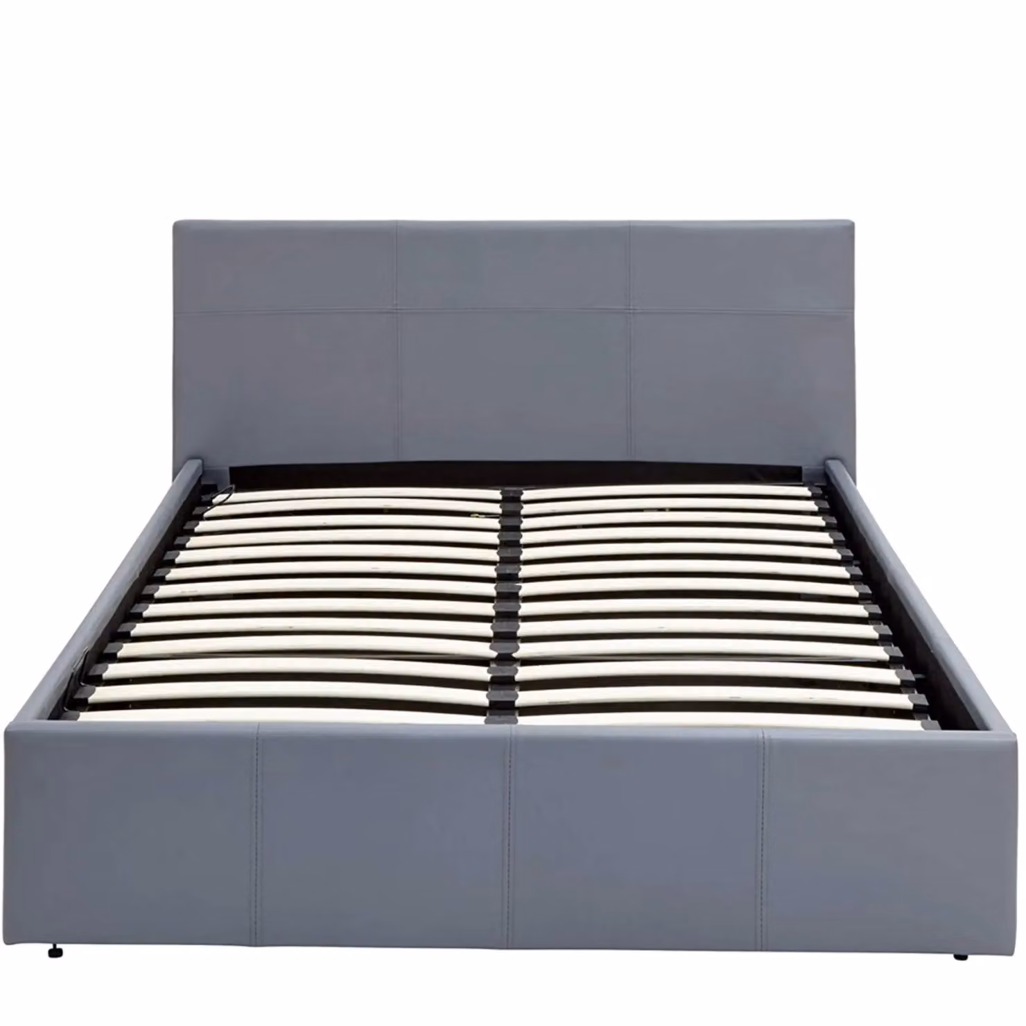 Modernique Faux Leather Ottoman Storage Bed in Grey, Super King, W/D/H: 180 x 200 x 211 cm – 2