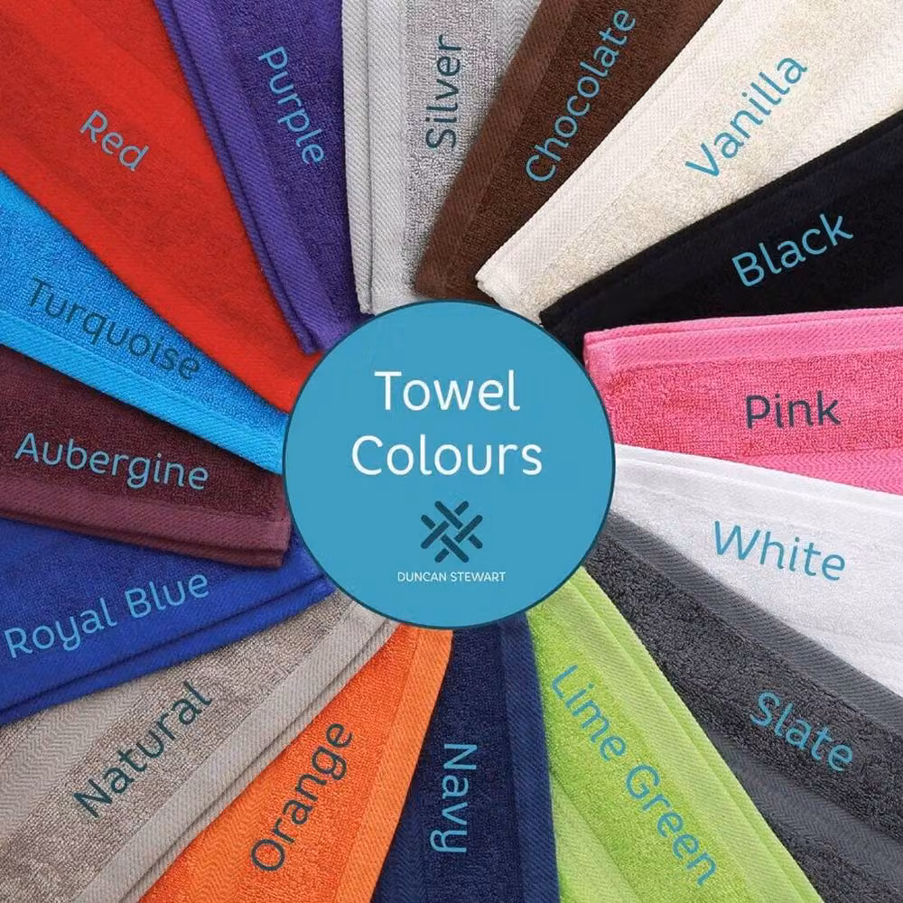 Duncan Stewart Personalised Luxury Pink Cotton Terry Bath Sheet – 1