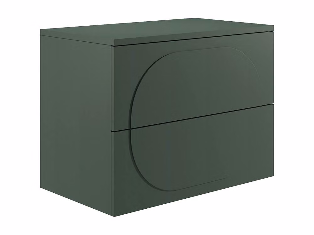 Vente-unique VUTOMA Wall-Mounted Vanity Unit with Shelf, Green, W: 80 cm, D: 46 cm, H: 60 cm – 3