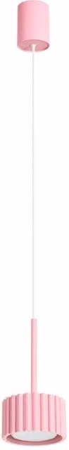 Sollux Lighting minimalist Pink cylinder Pendant lamp W/D/H: 125 x 10 x 10 cm – 1