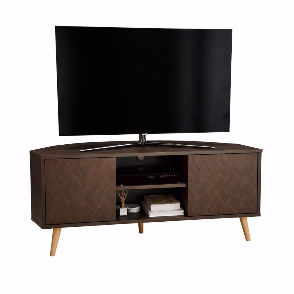 Decorotika Lesson Corner TV Unit in Brown and Multicolour, Width: 120 cm – 3