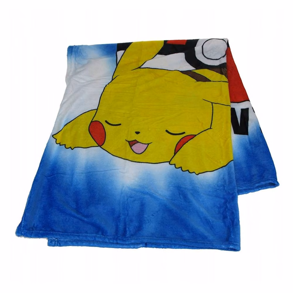 Pokemon Multicolour Fluffy Fleece Pikachu and Pokeball Blanket – 2