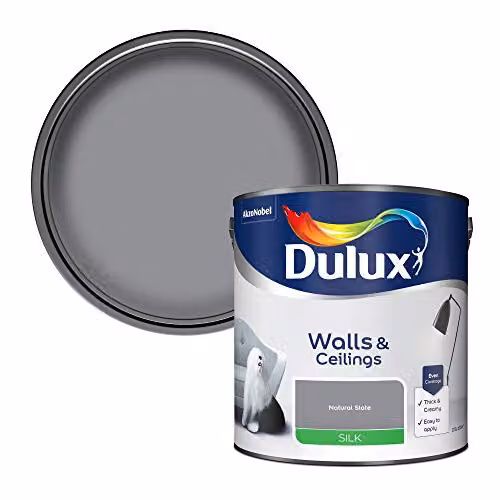 Dulux Silk Emulsion Paint for Walls and Ceilings, Grey, 2.5 l