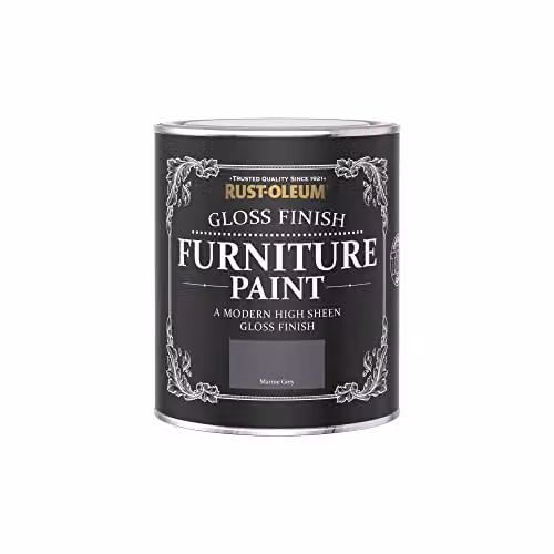 Rust-Oleum Grey Gloss Water-Based Wood Paint, 0.75 l – 3