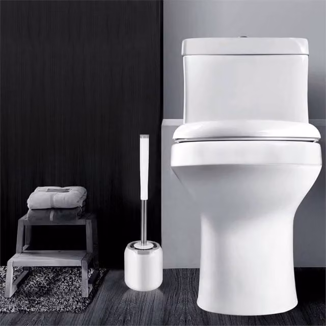 SPETLEK Silicone Toilet Brush Set with Holder in Multicolour – 1