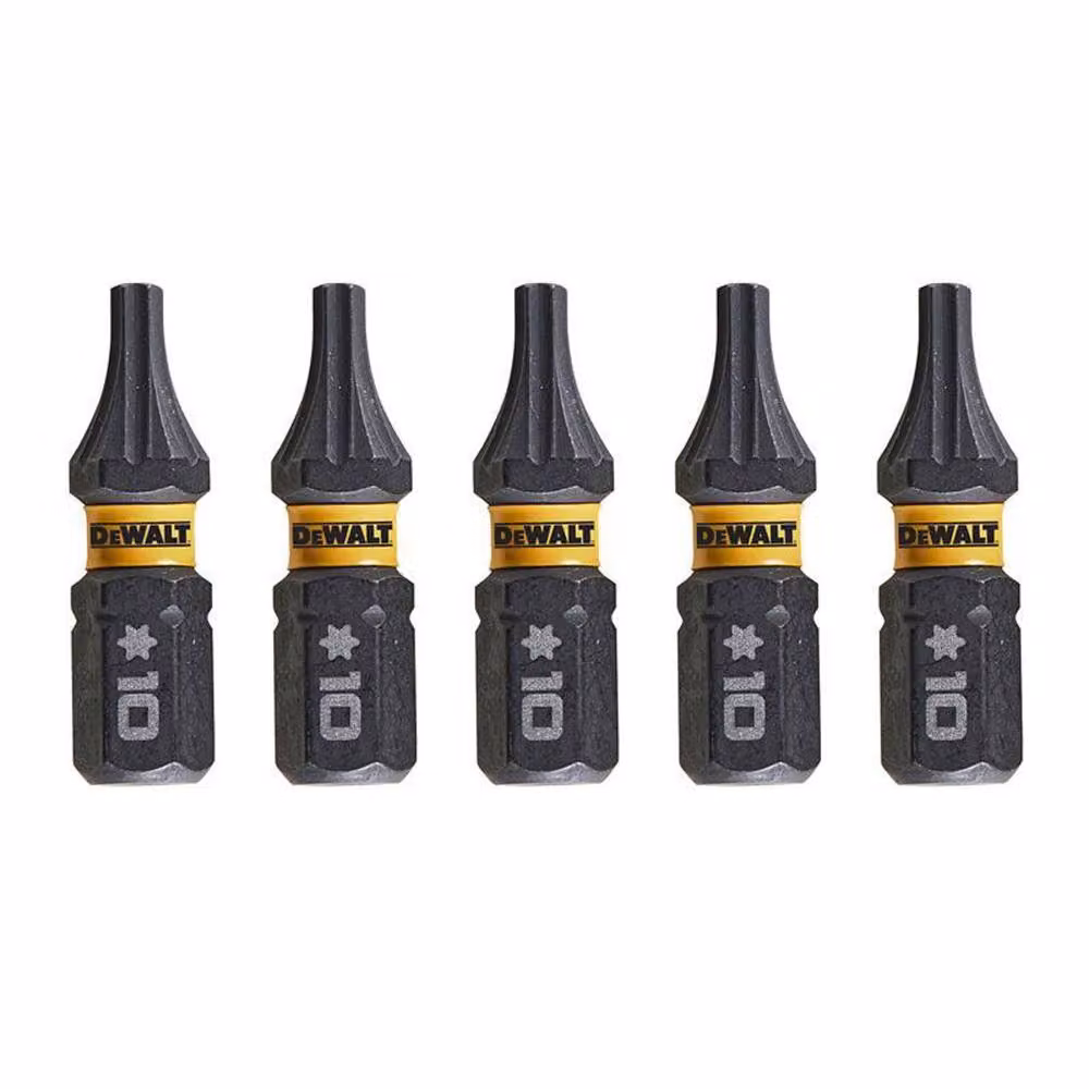 DeWalt Extreme Impact Torsion Screwdriver Bits, T10, 25 mm, Pack of 5, Black and Multicolour – 2
