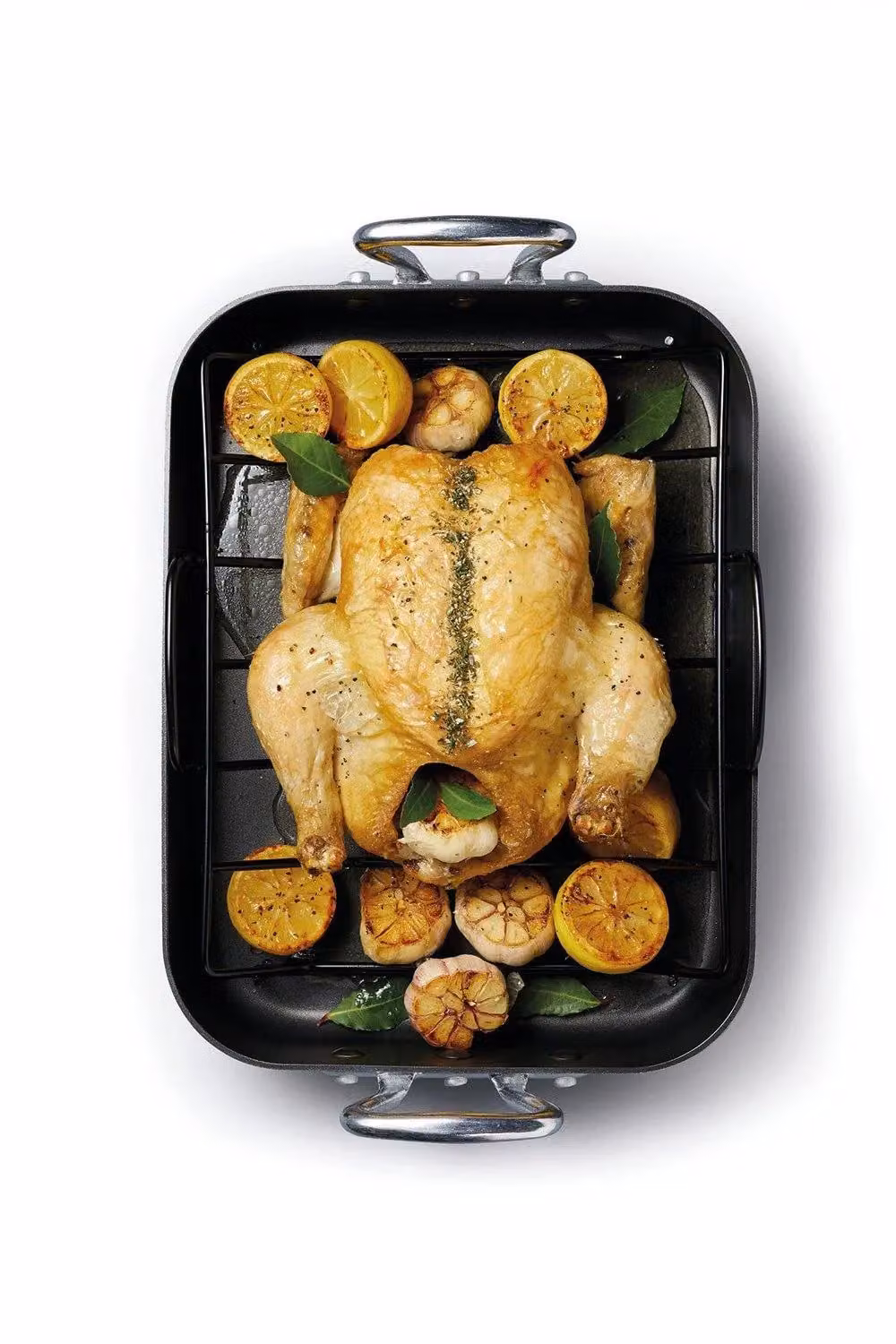 MasterClass Non-Stick Rectangular Roasting Pan with Handles in Grey – 3